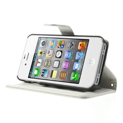 Crazy Horse crazy horse stand lederen kaarthouder wit voor ip Crazy Horse crazy horse stand lederen kaarthouder wit voor ip