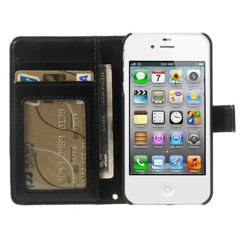 Crazy Horse crazy horse stand lederen kaarthouder zwart voor