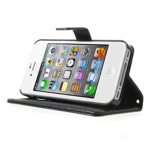 Crazy Horse crazy horse stand lederen kaarthouder zwart voor