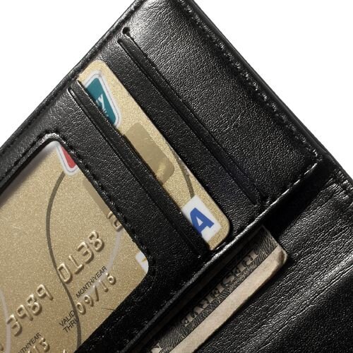 Crazy Horse crazy horse stand lederen kaarthouder zwart voor