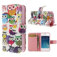 Uilen magnetische Leather Cover voor iPhone 4 4S