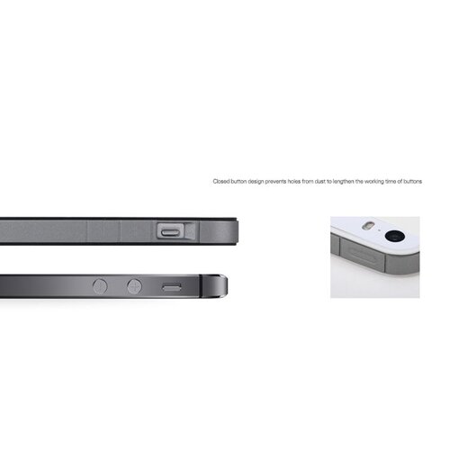 Rock rock pc tpu hybride iphone 5s 5 zwart grijs