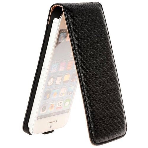zwart carbon flip case iphone 5