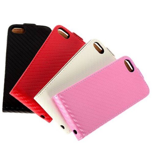 zwart carbon flip case iphone 5