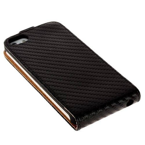 zwart carbon flip case iphone 5
