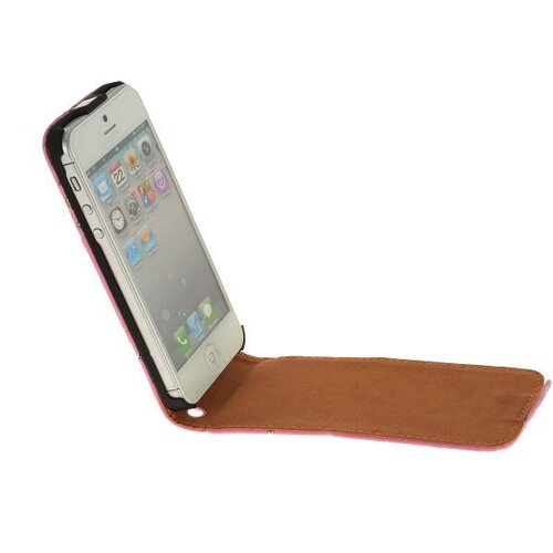 rhinestone flipcase iphone 5 roze