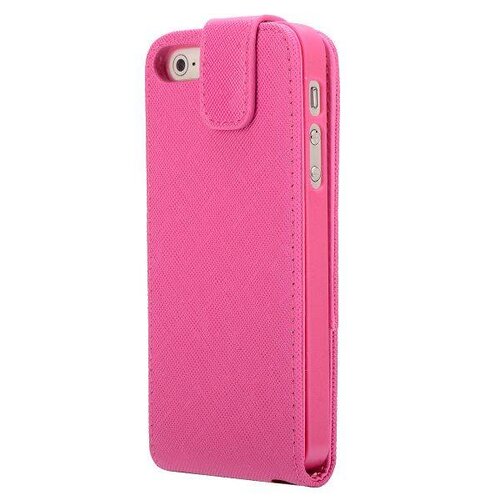 stijlvolle iphone 5 5s flipcase leder roze