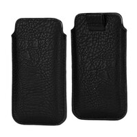 Zwart lederen iPhone 5/5S hoesje