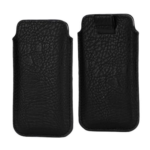 zwart lederen iphone 5 5s hoesje