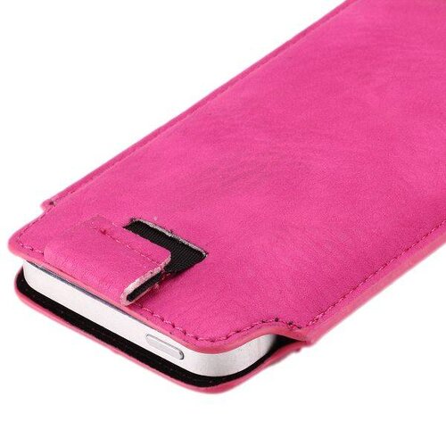 roze lederen iphone 5 5s hoesje