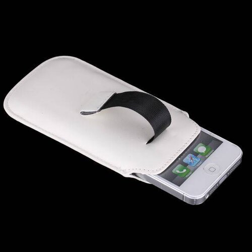 iphone 5 5s hoesje leder wit