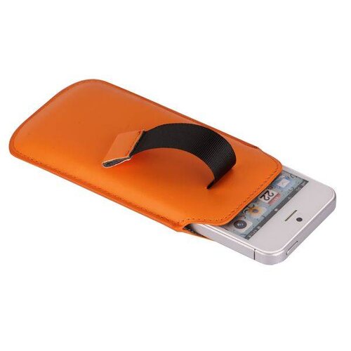 iphone 5 5s hoesje leder oranje