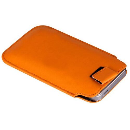 iphone 5 5s hoesje leder oranje