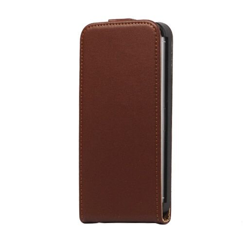 lederen classic flip case iphone 5 bruin lederen classic flip case iphone 5 bruin