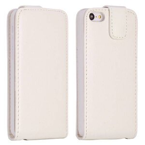 PU Leren Basic Flipcase iPhone 5c - Wit