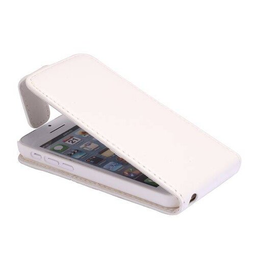 pu leren basic flipcase iphone 5c wit