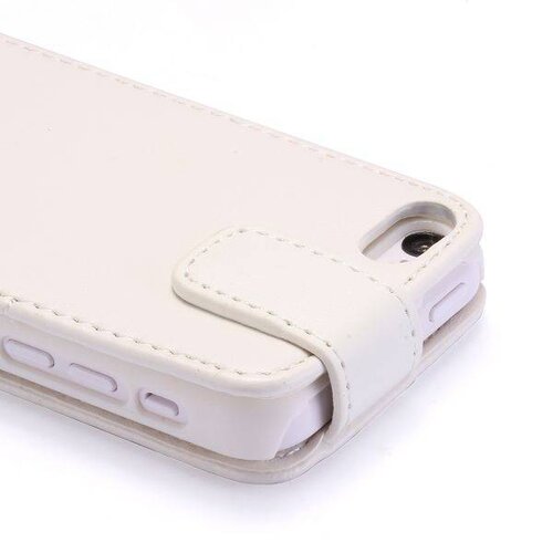 pu leren basic flipcase iphone 5c wit