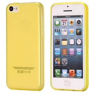Transparant Geel TPU iPhone 5C Hoesje
