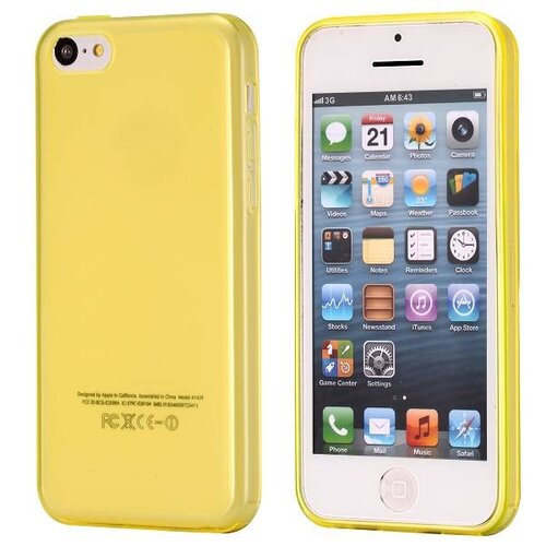 transparant geel tpu iphone 5c hoesje transparant geel tpu iphone 5c hoesje