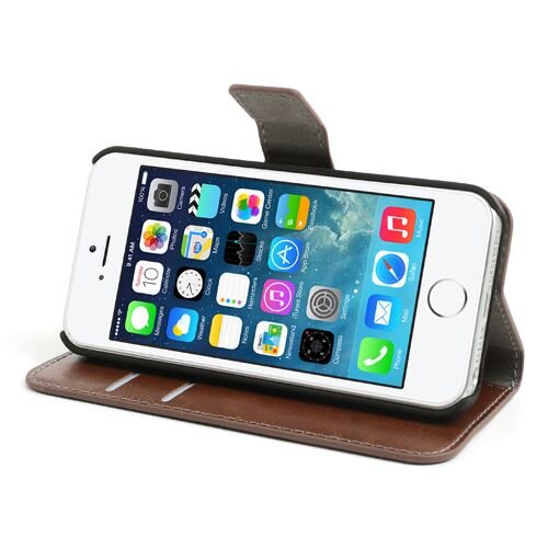 pu leren wallet iphone 5 s bruin pu leren wallet iphone 5 s bruin