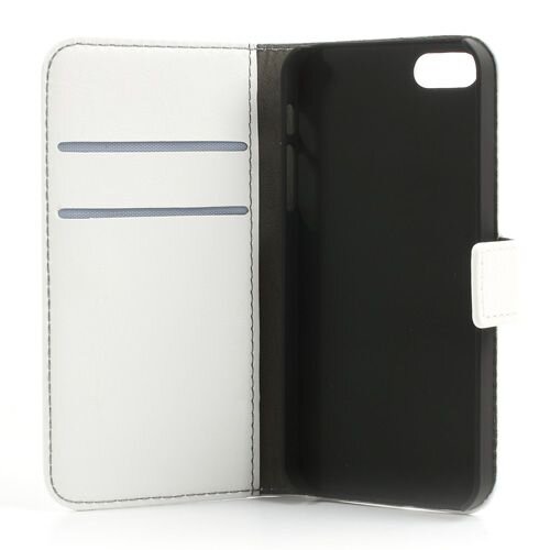 pu leren wallet iphone 5 s wit