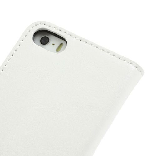 pu leren wallet iphone 5 s wit