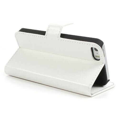 pu leren wallet iphone 5 s wit