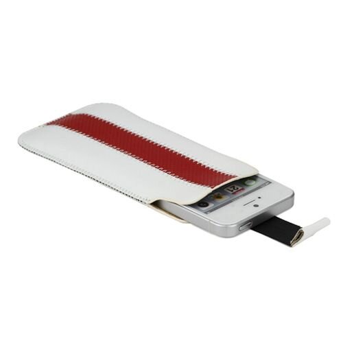 wit rood lederen iphone 5 5s hoesje wit rood lederen iphone 5 5s hoesje