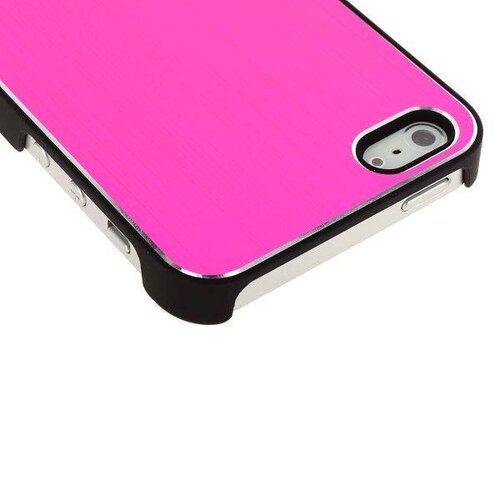 aluminium geborsteld roze iphone 5 5s case