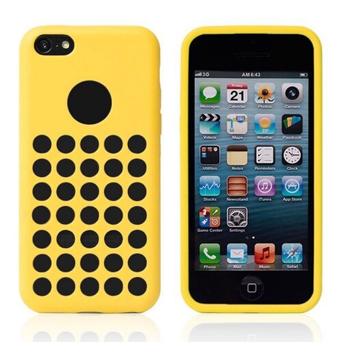 tpu softcase iphone 5c gaten geel