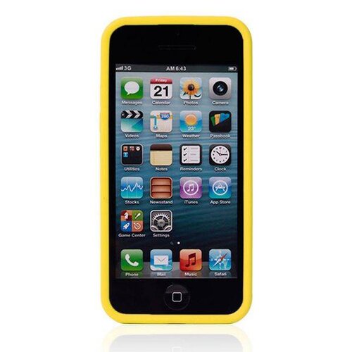 tpu softcase iphone 5c gaten geel