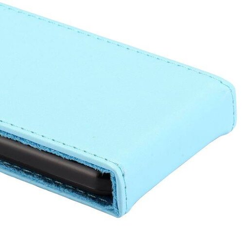 iphone 5c flip case lichtblauw