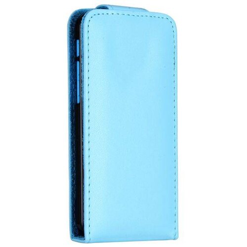 iphone 5c flip case lichtblauw