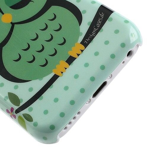 Uilenserie groene uil iphone 5c hardcase