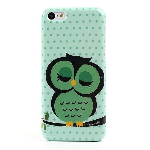 Uilenserie groene uil iphone 5c hardcase