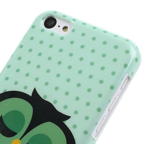 Uilenserie groene uil iphone 5c hardcase
