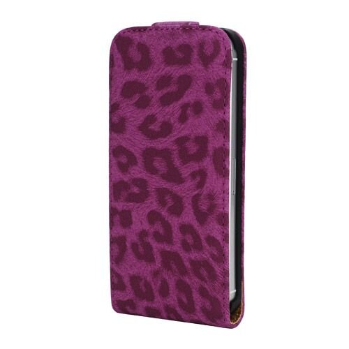 roze luipaard flipcase iphone 5 5s