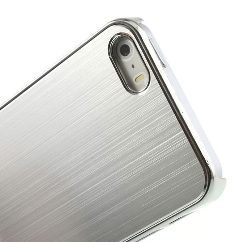 geborsteld aluminium hardcase iphone 5 s se zilver