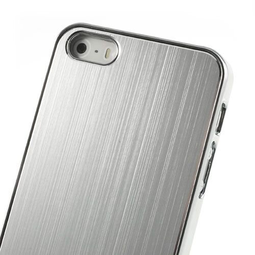 geborsteld aluminium hardcase iphone 5 s se zilver