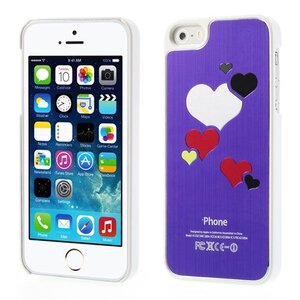 Hardcase hartjes iphone 5 paars