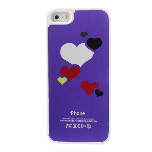 hardcase hartjes iphone 5 paars