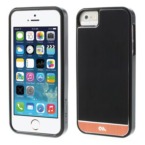Case Mate geborsteld iphone 5 zwart/bruin