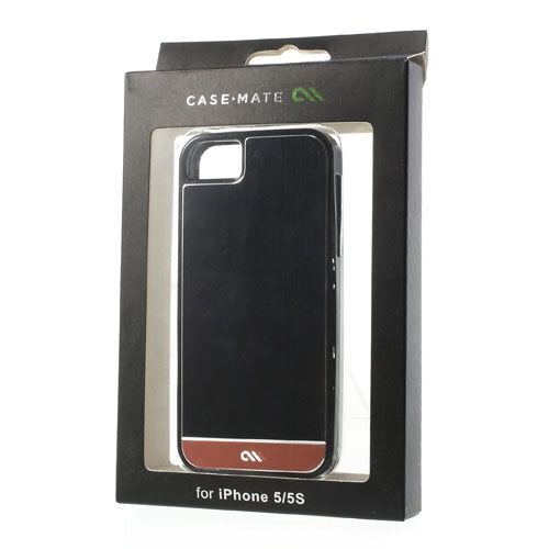 case mate geborsteld iphone 5 zwart bruin