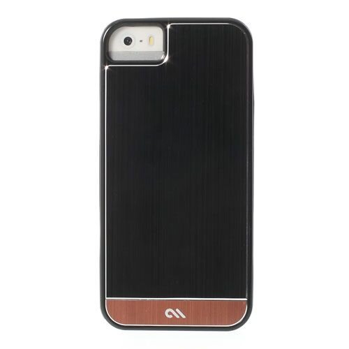 case mate geborsteld iphone 5 zwart bruin