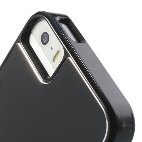 case mate geborsteld iphone 5 zwart
