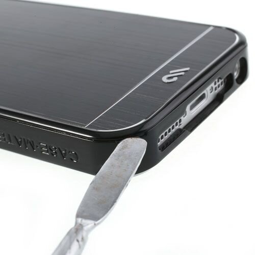 case mate geborsteld iphone 5 zwart