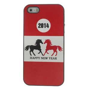 Hardcase paarden iphone 5 rood/wit