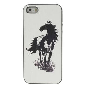 Hardcase 1 paard iphone 5 wit
