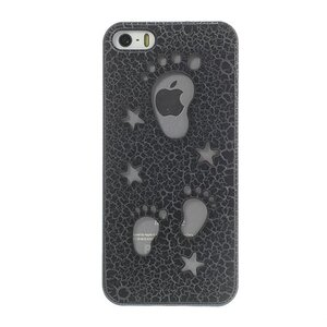 Voetjes en sterren hardcase voor iphone zwart Voetjes en sterren hardcase voor iphone zwart