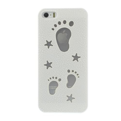 Voetjes en sterren hardcase iphone 5 wit